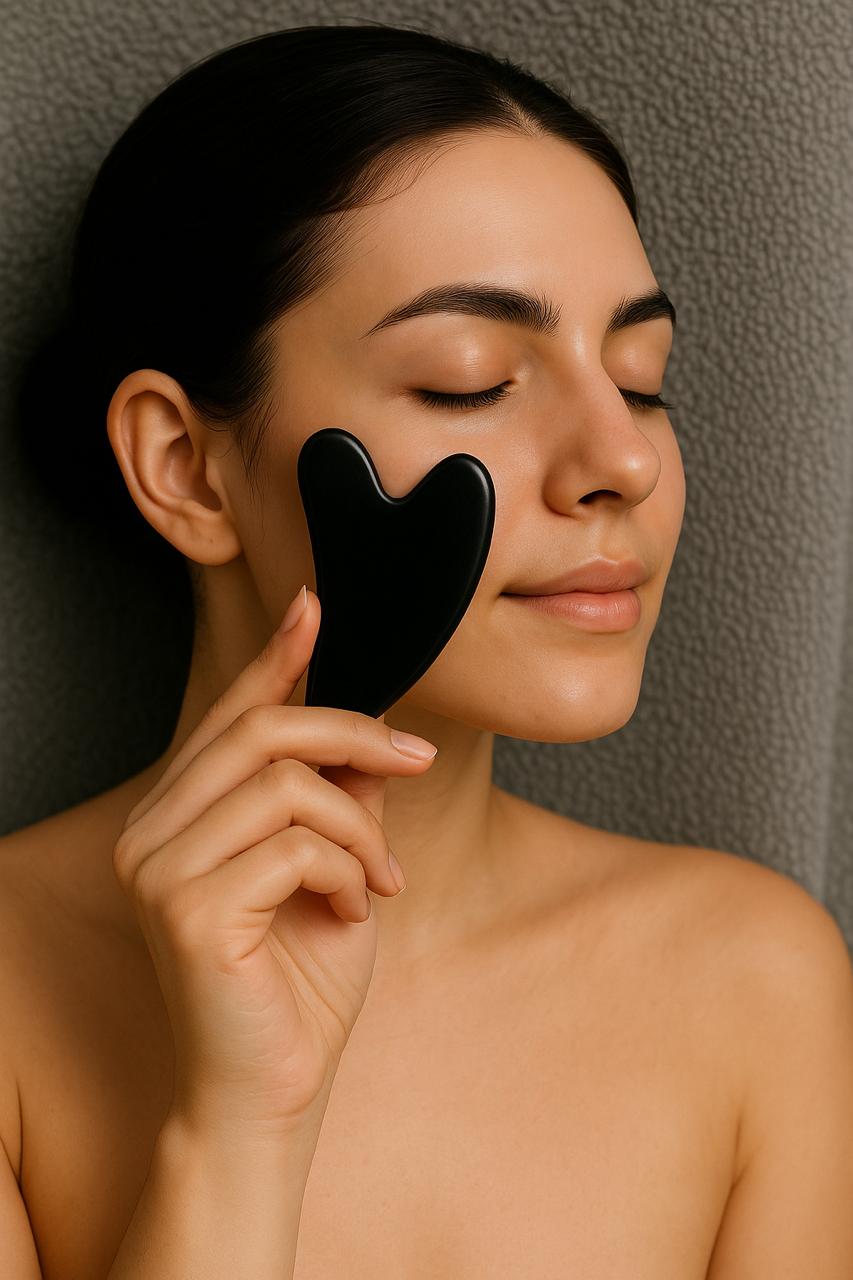 Gua Sha noir en pierre
